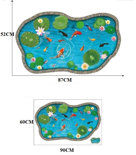 Hồ sen tạo cảm giác 3D mẫu 4